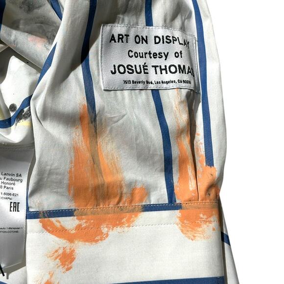 $800 Asymmetric painted button down - Picture 4 of 6